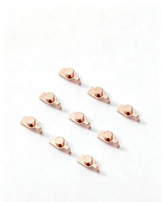 紫铜导电接触片 电子元件连接器 精密冲压铜触点